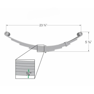 Trailer Leaf Spring - 5 Leaf - 1,625 lbs. Capacity