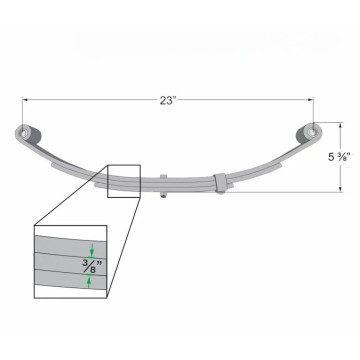 Trailer Leaf Spring - 3 Leaf - 1,750 lbs. Capacity