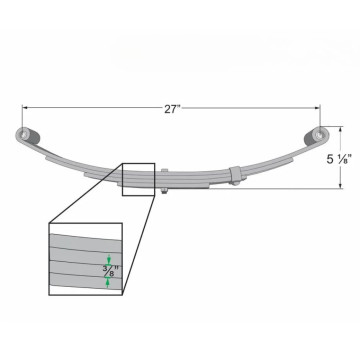 Trailer Leaf Spring - 4 Leaf - 1,750 lbs. Capacity