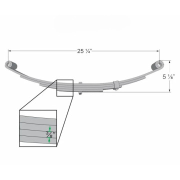 Trailer Leaf Spring - 4 Leaf - 1,750 lbs. Capacity
