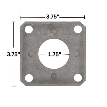 Axle Brake Flange - 4 Hole