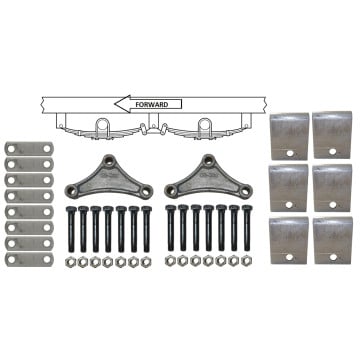 Double Eye Tandem Axle Hanger Kit for 1 3/4" Wide Springs