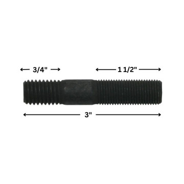 Trailer Wheel Stud - 9/16" - Double Threaded