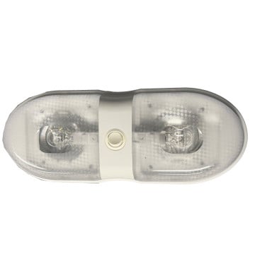 Double Interior Light - Bargman #76 Series - Clear Lens - Single Switch