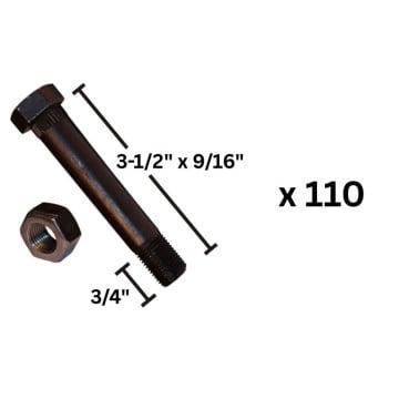 110 pieces of 355 Trailer Shackle Bolt with Nut
