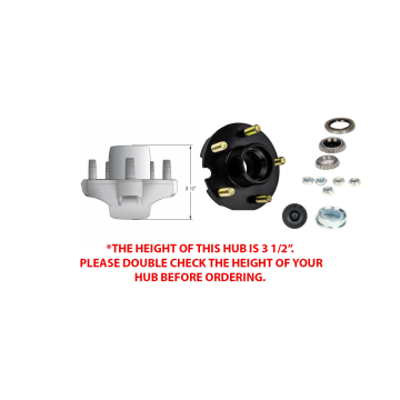 Loadrite/EZ-Loader 5 Bolt (Short) Trailer Hub with (44649) Bearings