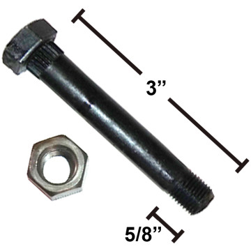 9/16" x 3" - Trailer Spring Bolt with Nut - Compatible with 007-003-00