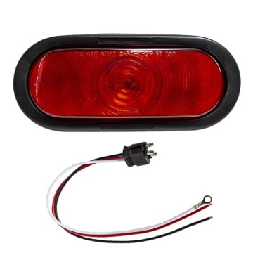 Optronics 6" Oval Tail Light with Grommet & Plug