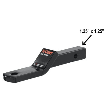 CURT 45503 - Class 2 Ball Mount - 3,500 lbs. Capacity - 1" Drop - 3/8" Rise - 7.75" Long 