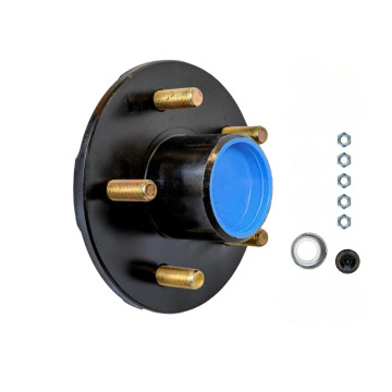PREGREASED Trailer Hub - 5 on 4 1/2" with 68149 x 44649 Bearings