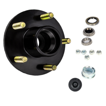 Trailer Hub - 5 on 4 1/2" Bolt Circle with 68149-44649 Bearings