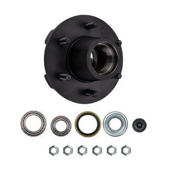 Trailer Hub - 6 on 5 1/2" Bolt Circle with 68149-44649 Bearings