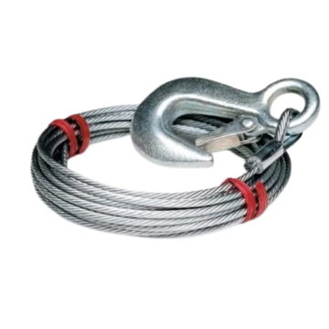 Tie Down 7/32" x 25' Galvanized Steel Cable Winch 