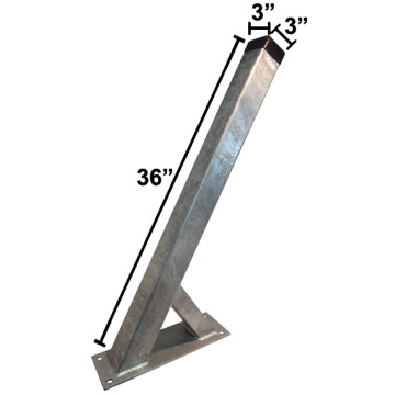 3" x 3" x 36" Galvanized Winchpost - Fits 3" Tongue