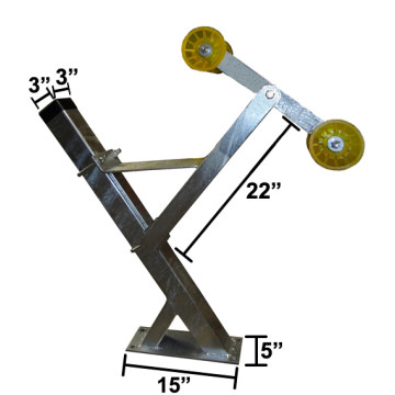 3" x 3" x 36" Galvanized Winchpost Assembly - Fits 3" x 3" Tongue - Will Accept Powerwinch&reg;