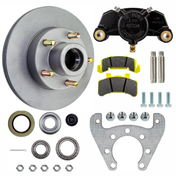 Dexter Marine/Tie Down Engineering 9.6" Integral Disc Brake Assembly - 5 on 4 1/2" - Galv-X Coated Rotors