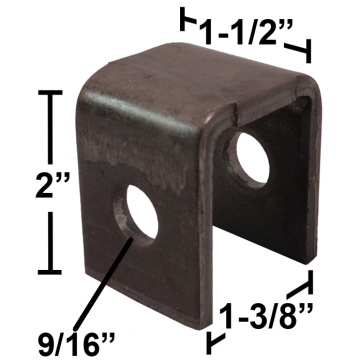 Rear Spring Hanger For 1 3/4" Double Eye Spring