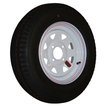Trailer Tire – 530-12 Bias – 1,045 lb. Capacity – 4 on 4” – Load Range “C” 