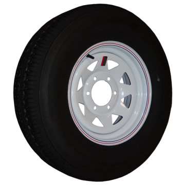 Trailer Tire – 225/75R15 Radial – 2,540 lb. Capacity – 6 on 5 1/2” – Load Range “D” 