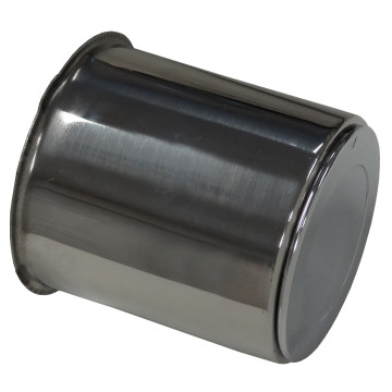Stainless Steel Center Cap 3 1/8" O.D. - 3 1/2" Tail (For Aluminum Rims)