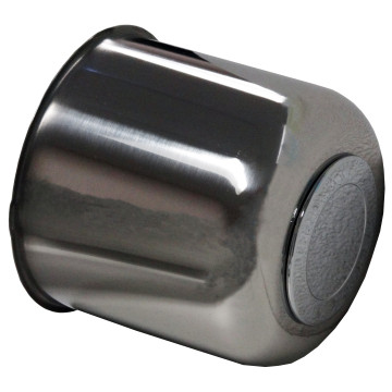 Stainless Steel Center Cap - 4.90 O.D. Fits 5" Hole - 4 3/4" Tall For Aluminum Rims