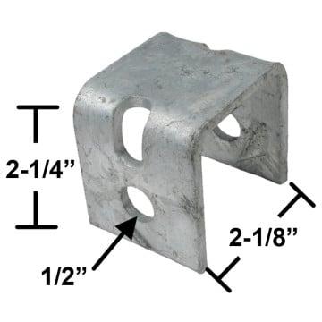 Spring Hanger - Front - For 1 3/4" Spring - Galvanized