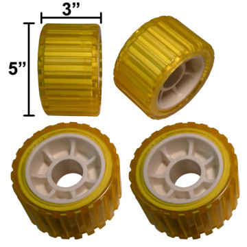 4 pc Roller Kit - 3" x 5" - Fits 3/4" or 1 1/16" Shaft - 1 1/2" Thru Center 