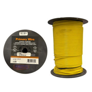 Dexter D02390 16 Gauge 1000ft Primary Wire (Yellow)