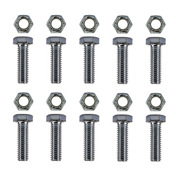 (10) 3/8" Bolts and Nuts for (2) 12" x 2" Electric or Hydraulic Brakes - For Axles with No Bolts Attached