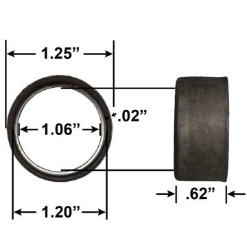 Stainless Steel Spindle Wear Ring - 1.25" O.D.