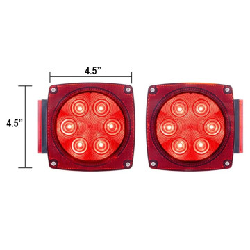 LED Tail Lights- 6 LEDs - (1 Left - 1 Right) 