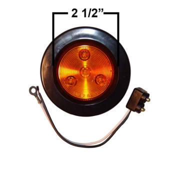 RED LED REAR MARKER LAMP WITH REFLEX REFLECTOR AND FLYING LEADS - 12