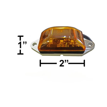 2" x 1" Marker Light - 3 LEDs - Amber 