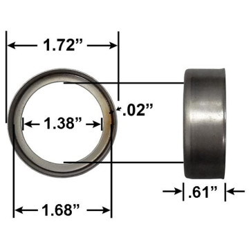 Stainless Steel Spindle Wear Ring - 1.72" O.D.
