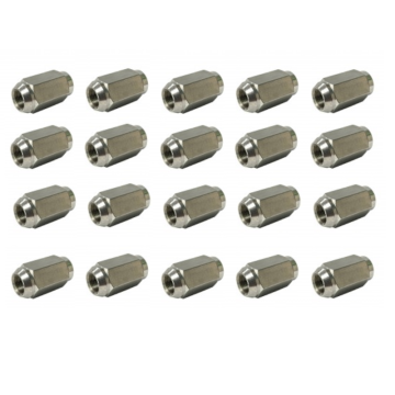 20 count 1/2"-20 x 1 9/16" Lug Nut - Solid Stainless Steel (w/ closed end) 