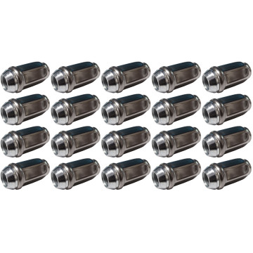 Stainless Steel Lug Nuts (S/S Cover over Steel) 9/16"-18 (2" Tall) (20 Pieces)
