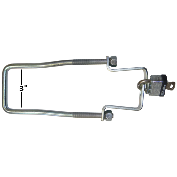 Spare Tire Carrier - U-Bolt Type with Padlock - Fits 4 and 5 Lug Wheels 
