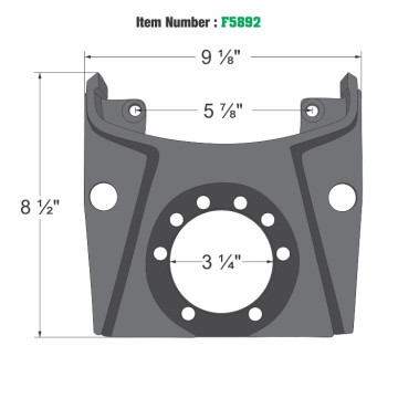 Kodiak Mounting Bracket for 13" Hub/Rotor & 13" Cap Over Rotors - E-Coated - 9/16" Studs