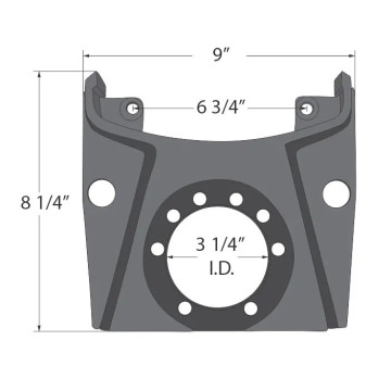 Kodiak Mounting Bracket for 13" Hub/Rotor & 13" Cap Over Rotors - E-Coated - 1/2" Studs