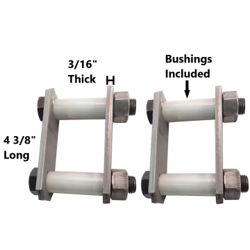 LAFORMO New Trailer Axle Shackle Kit-New Black Trailer Leaf - View #4