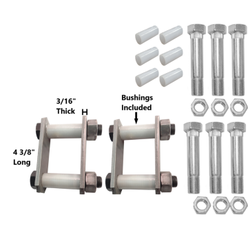 Trailer Shackle Kit - For 1 3/4" Wide Springs - For Tandem Axle Trailers