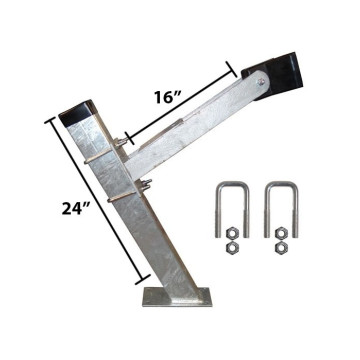 Boat Trailer Winch Post - 2" x 3" x 24" - Galvanized - Fits 2" x 3" Tongue