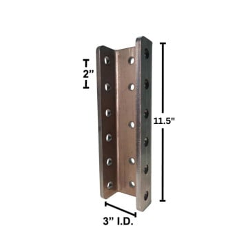 Leveler Channel - 6 Hole - 20K lbs. Capacity (10 Ton) - 11.5" Long - 3" I.D.
