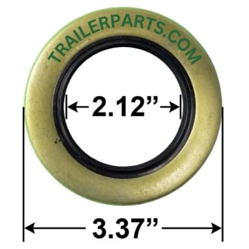 Double Lip Grease Seal - 2.12" I.D. - 3.37" O.D. - Markings: 21333TB