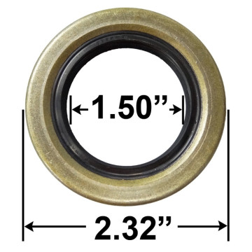 Double Lip Grease Seal - 1.50" I.D. - 2.32" O.D. Markings: 15234
