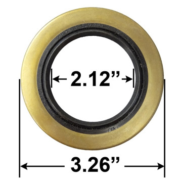 Double Lip Grease Seal - 2.12" I.D. - 3.26" O.D. Markings: 21325