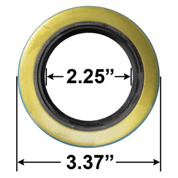 Double Lip Grease Seal - 2.25" I.D. - 3.37" O.D. Markings: 22333