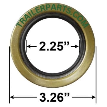 Double Lip Grease Seal - 2.25" I.D. - 3.26" O.D. - Markings: 223263