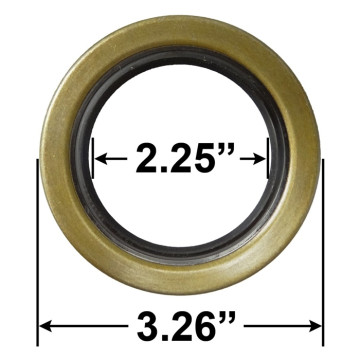 Double Lip Grease Seal - 2.25" I.D. - 3.26" O.D. Markings: 223263