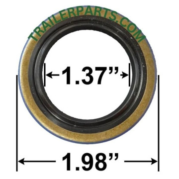 Double Lip Grease Seal - 1.37" I.D. - 1.98" O.D. - Markings: 13194